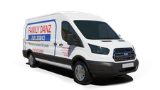 Family Danz Fuel Services LLC furnace repair van Photo of a Family Danz Fuel Services LLC furnace repair van
