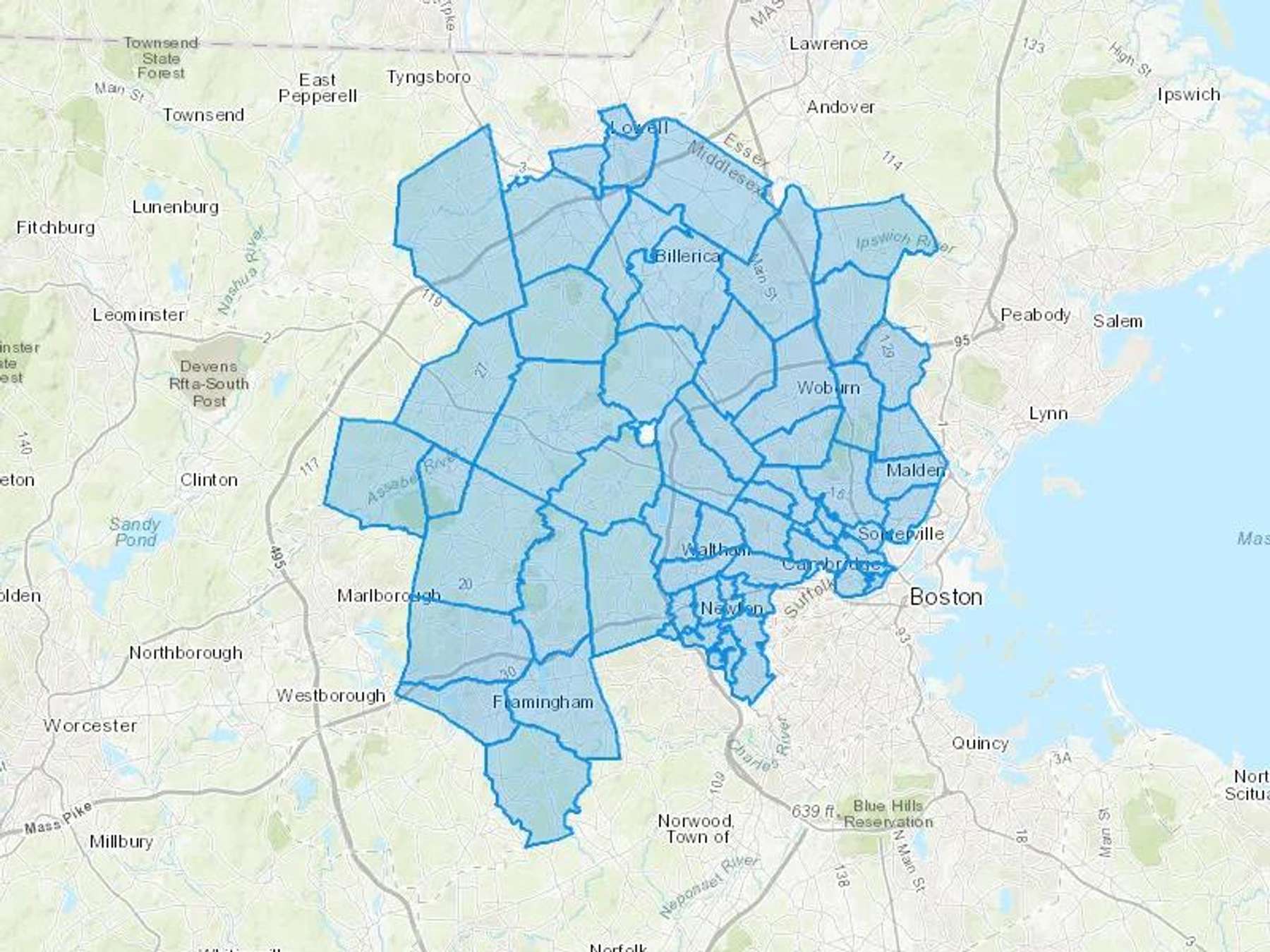 Arlmont Fuel Corp Cash Heating Oil Delivery Map Map With The Arlmont Fuel Corp Heating Oil Delivery Area Shaded In Blue