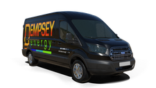 Dempsey Oil AC & Plumbing Heating Oil furnace repair van Photo of a Dempsey Oil AC & Plumbing Heating Oil furnace repair van