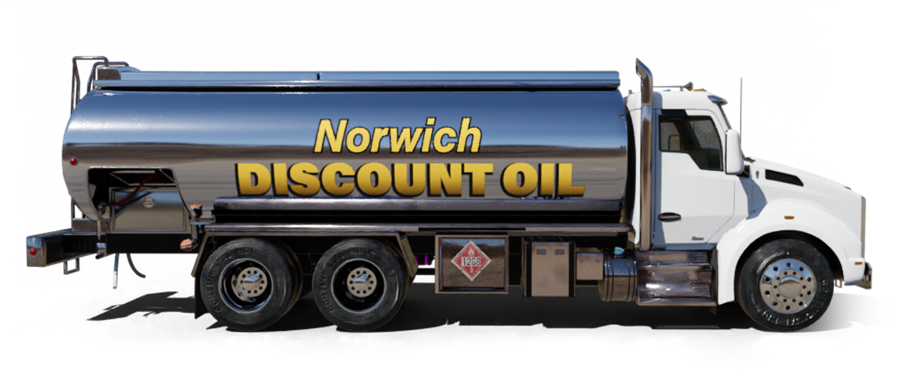 B & H Oil's Heating Oil Truck B & H Oil's Heating Oil Truck parked in front of barbar shop