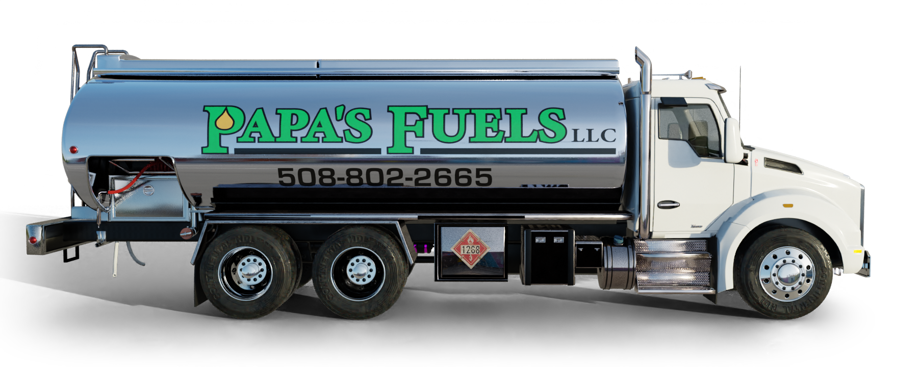 Petro Inc Heating Oil Truck Petro Inc residential home heating oil truck in front of the LIRR station in Lindenhurst, Long Island, New York delivering fuel oil.