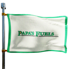 Papas Fuels Heating Oil Prices Flag Photo of Papas Fuels flag denoting best heating oil prices the company offers