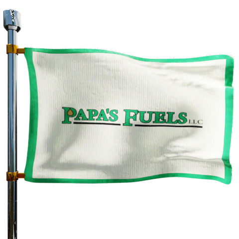 Papas Fuels Heating Oil Prices Flag Photo of Papas Fuels flag denoting best heating oil prices the company offers