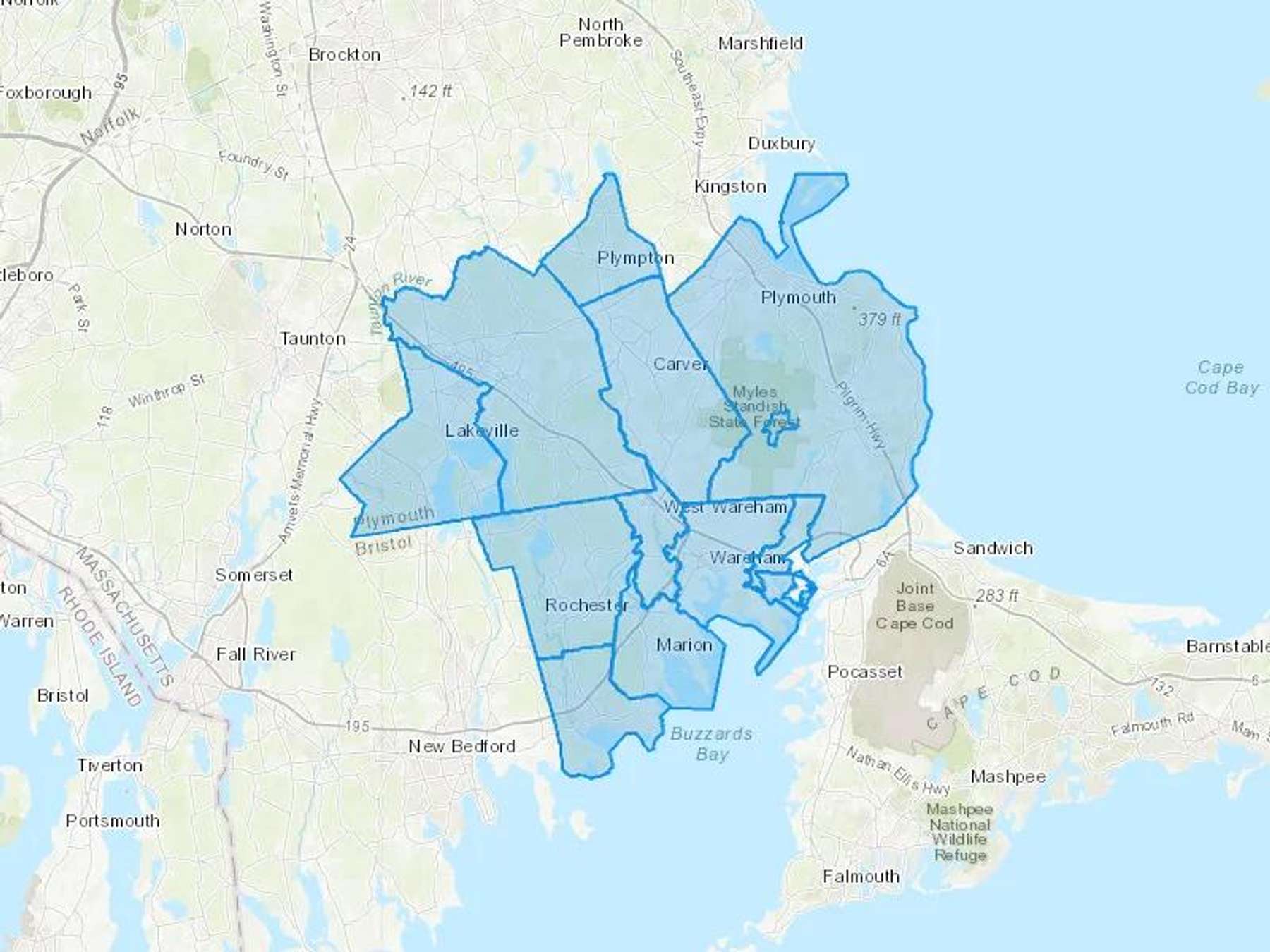 Papas Fuels Cash Heating Oil Delivery Map Map With The Papas Fuels Heating Oil Delivery Area Shaded In Blue
