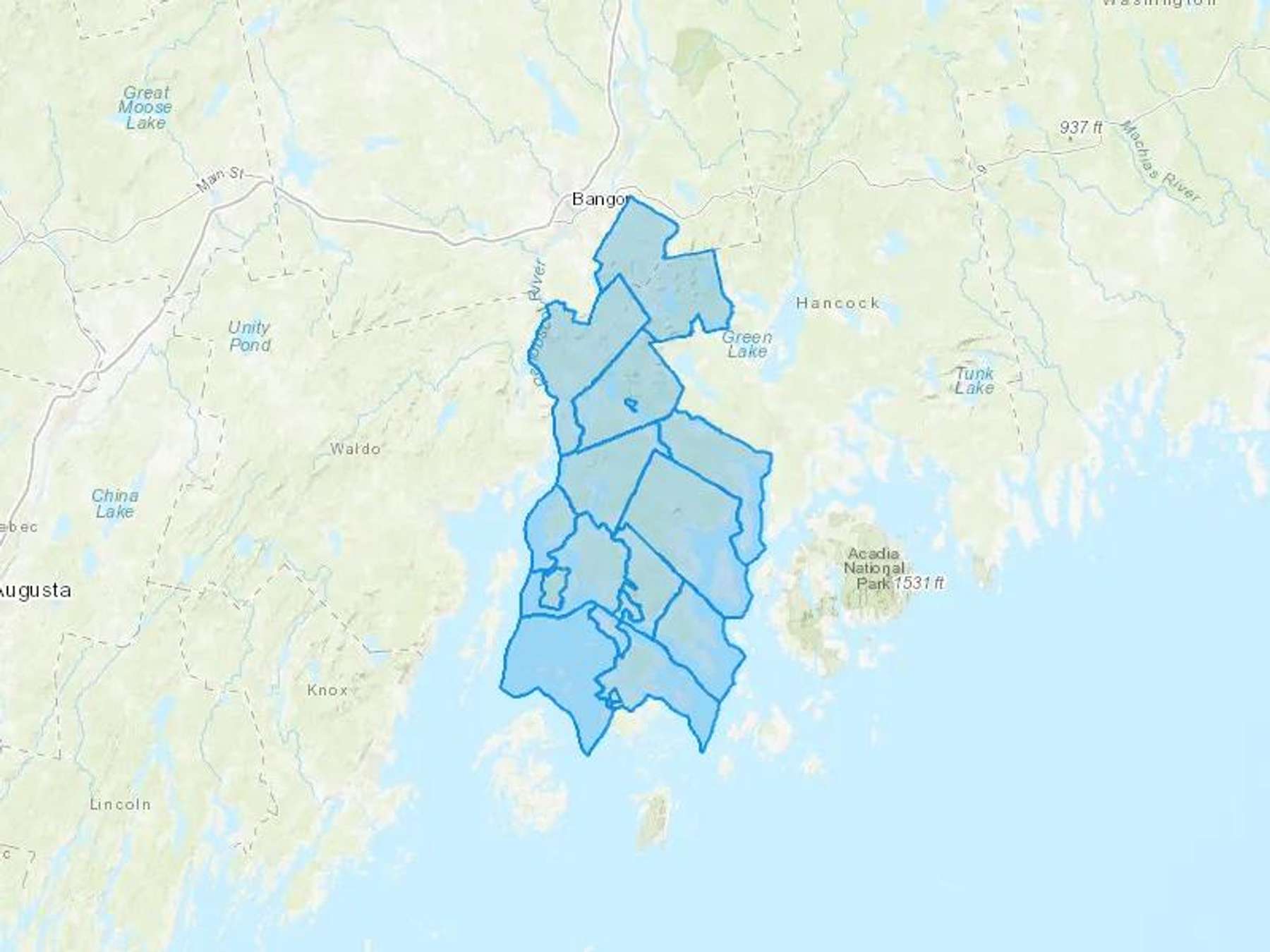 Gary's Fuel Oil Co Inc Cash Heating Oil Delivery Map Map With The Gary's Fuel Oil Co Inc Heating Oil Delivery Area Shaded In Blue