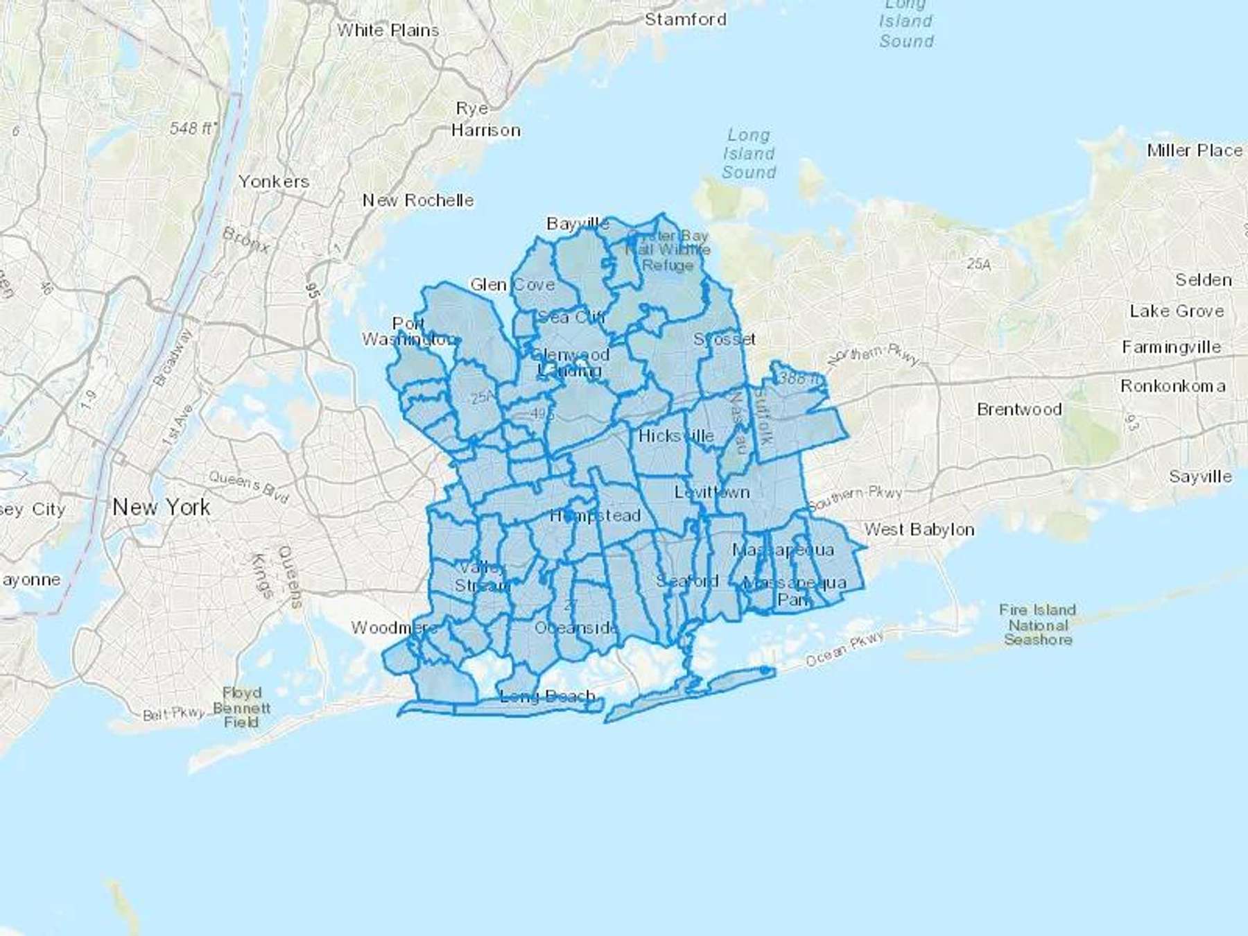 Madt Trucking LLC Cash Heating Oil Delivery Map Map With The Madt Trucking LLC Heating Oil Delivery Area Shaded In Blue