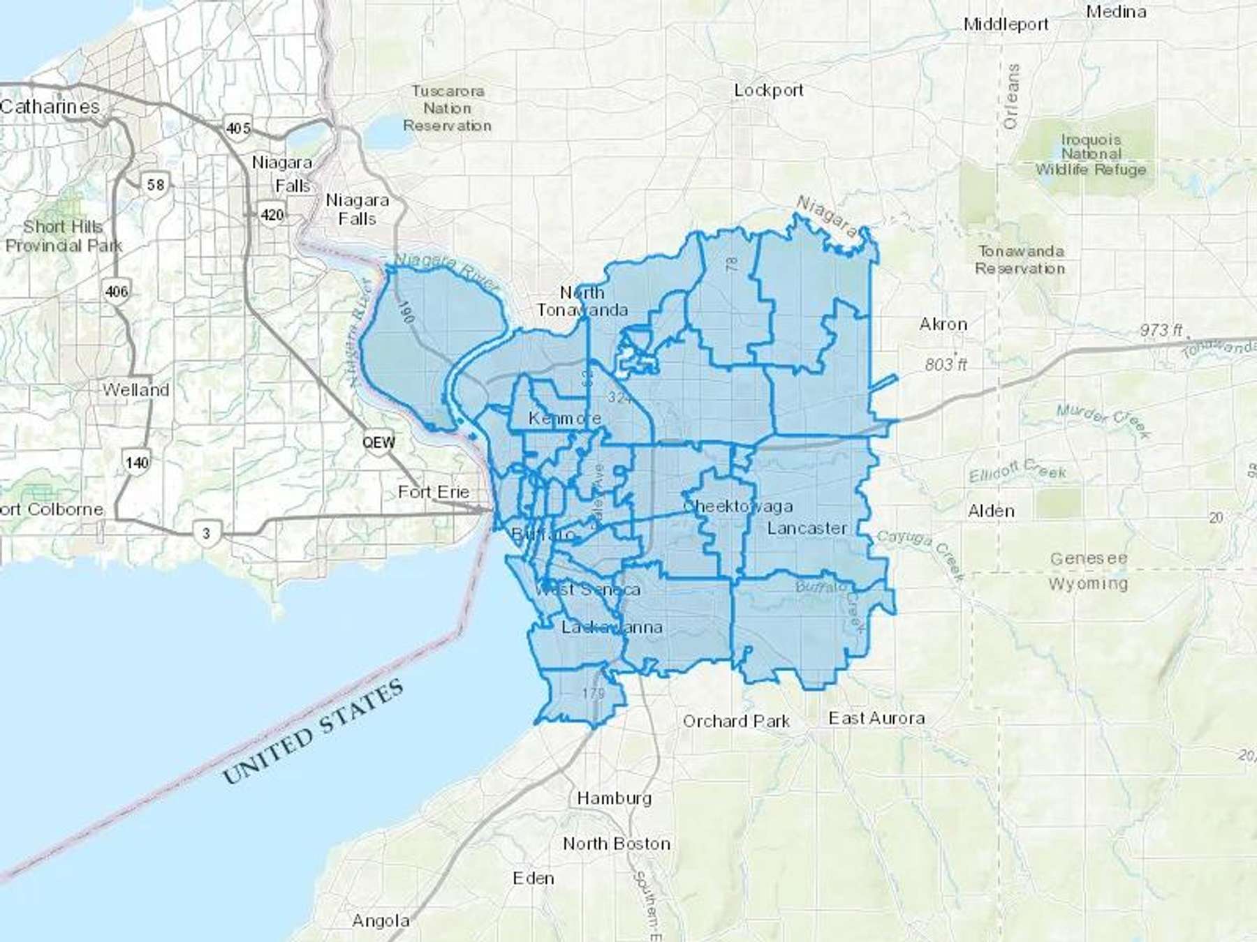 Noco Energy Corp Cash Heating Oil Delivery Map Map With The Noco Energy Corp Heating Oil Delivery Area Shaded In Blue