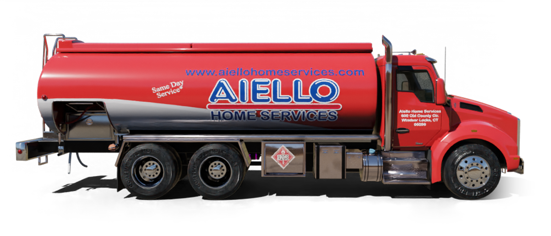 Petro Inc Heating Oil Truck Petro Inc residential home heating oil truck in front of the LIRR station in Lindenhurst, Long Island, New York delivering fuel oil.