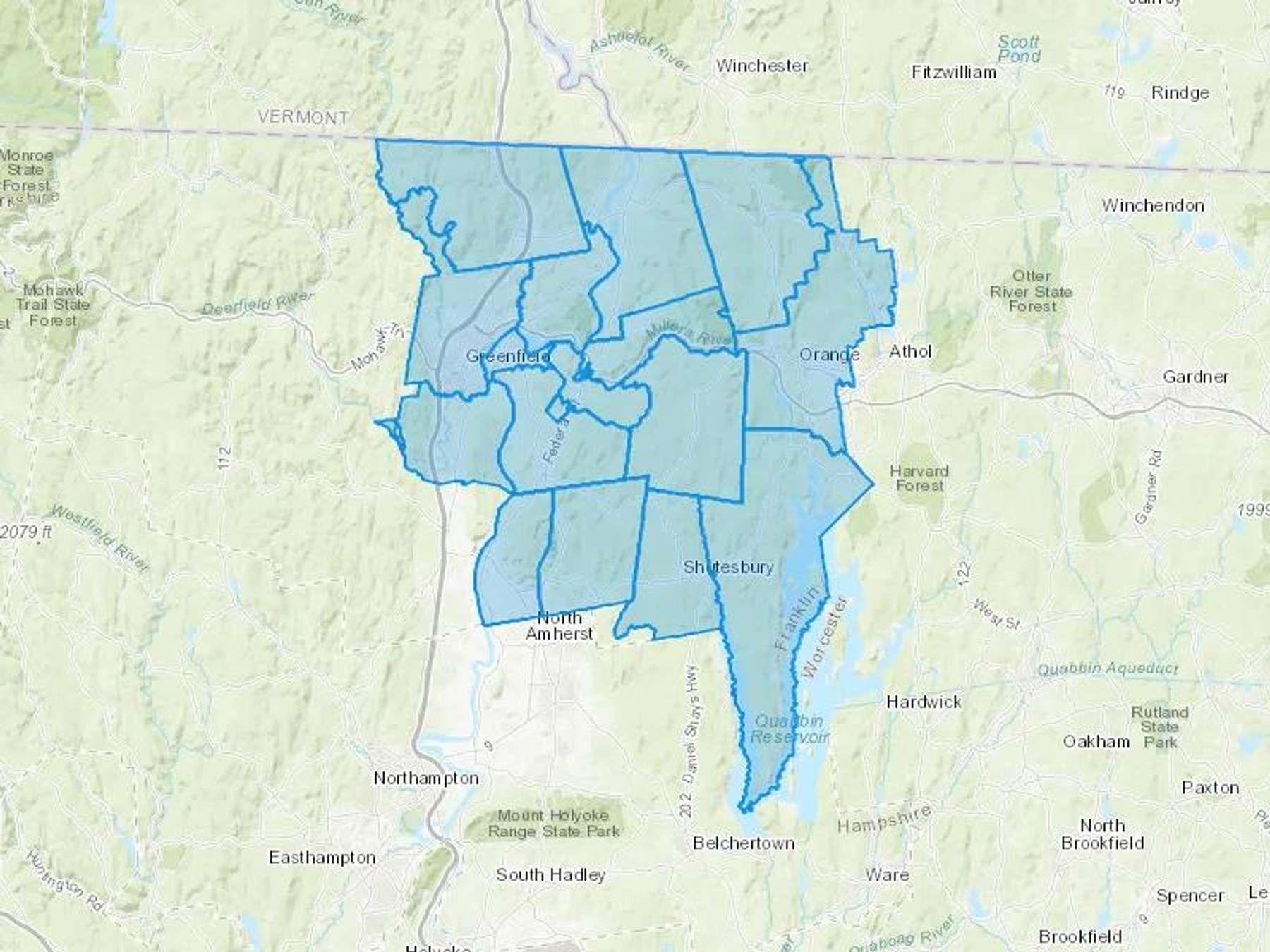 Orange Oil Co Inc Cash Heating Oil Delivery Map Map With The Orange Oil Co Inc Heating Oil Delivery Area Shaded In Blue