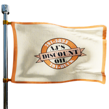 Aj's Discount Oil Heating Oil Prices Flag Photo of Aj's Discount Oil flag denoting best heating oil prices the company offers