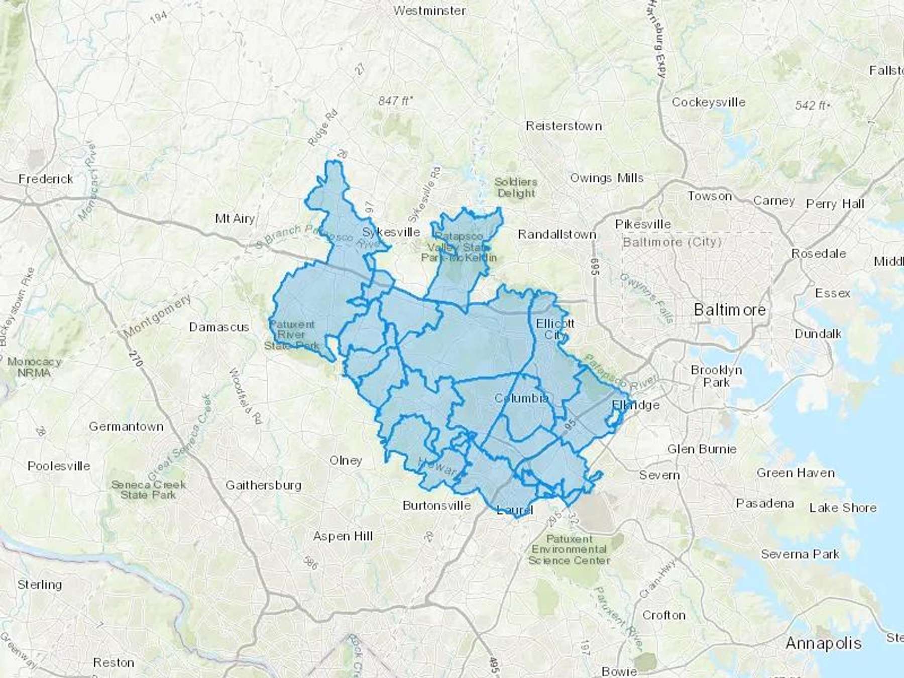 Griffith Energy Services Inc Cash Heating Oil Delivery Map Map With The Griffith Energy Services Inc Heating Oil Delivery Area Shaded In Blue