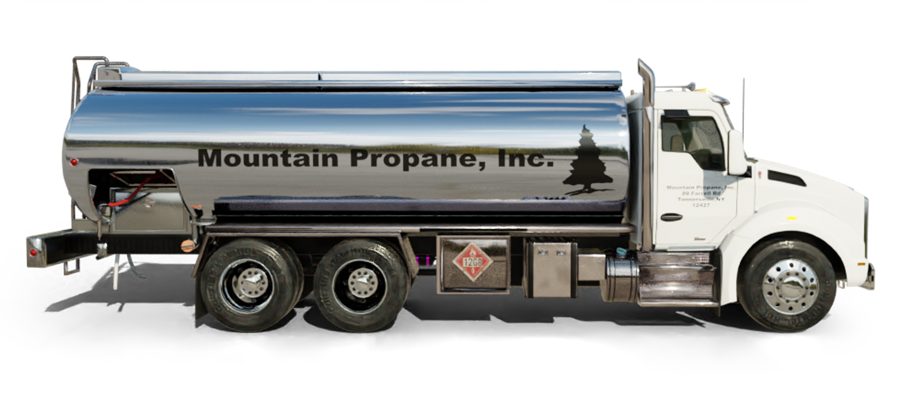 North Shore Fuel Oil Heating Oil Truck North Shore Fuel Oil residential home heating oil truck parked in a driveway in Saint James, Long Island, New York delivering fuel oil.