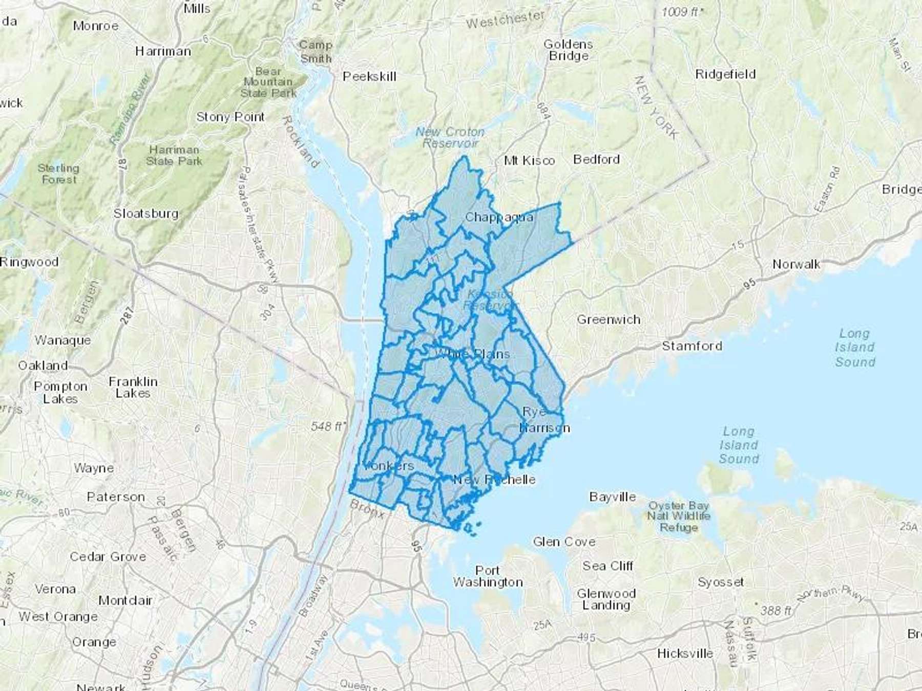 A & N Petroleum Corp Cash Heating Oil Delivery Map Map With The A & N Petroleum Corp Heating Oil Delivery Area Shaded In Blue
