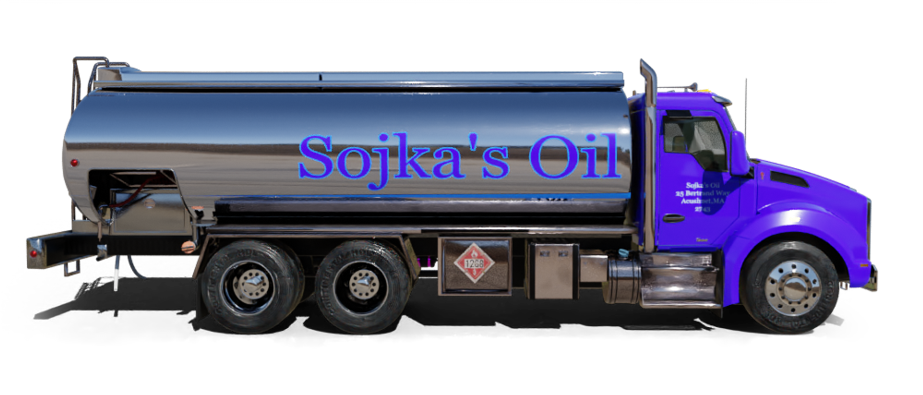 Pioneer Valley Heating Oil and Propane Truck parked at riverside Pioneer Valley Heating Oil and Propane Truck parked at riverside