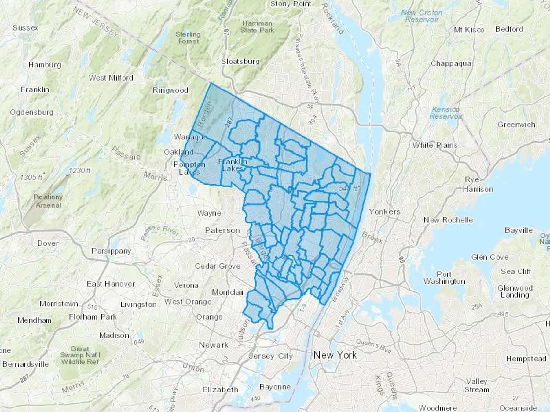 Bonded Oil Cash Heating Oil Delivery Map Map With The Bonded Oil Heating Oil Delivery Area Shaded In Blue