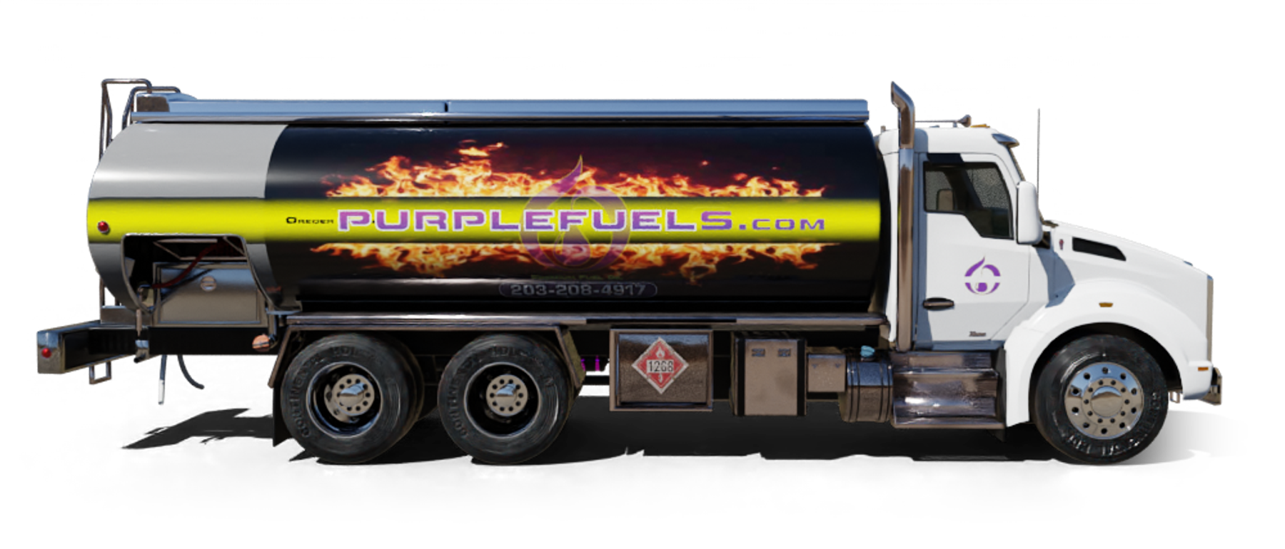 Slomin's Inc Heating Oil Truck Slomin's Inc residential home heating oil truck downtown in Baldwin, Long Island, New York delivering fuel oil.