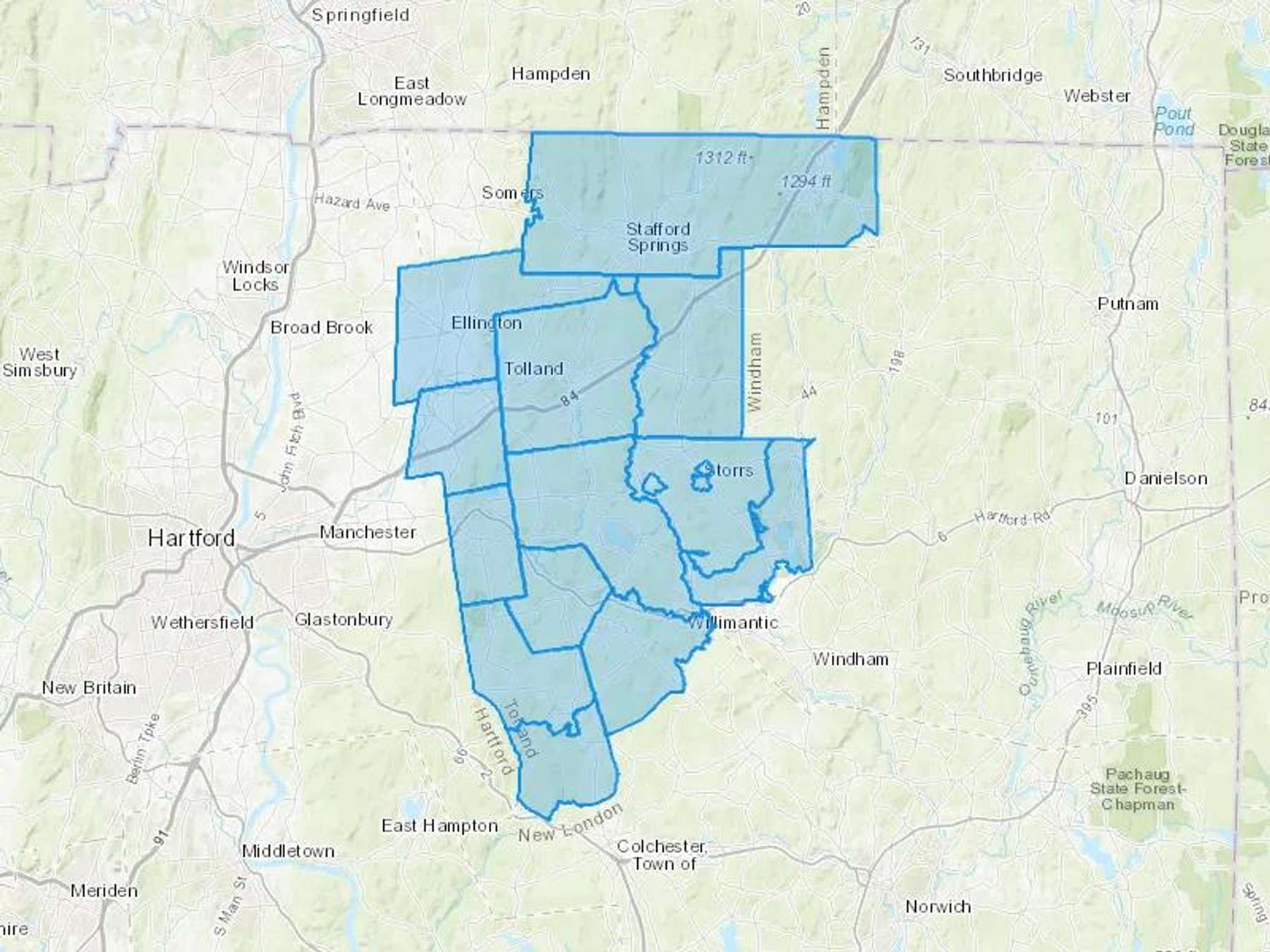 Leets Oil Cash Heating Oil Delivery Map Map With The Leets Oil Heating Oil Delivery Area Shaded In Blue