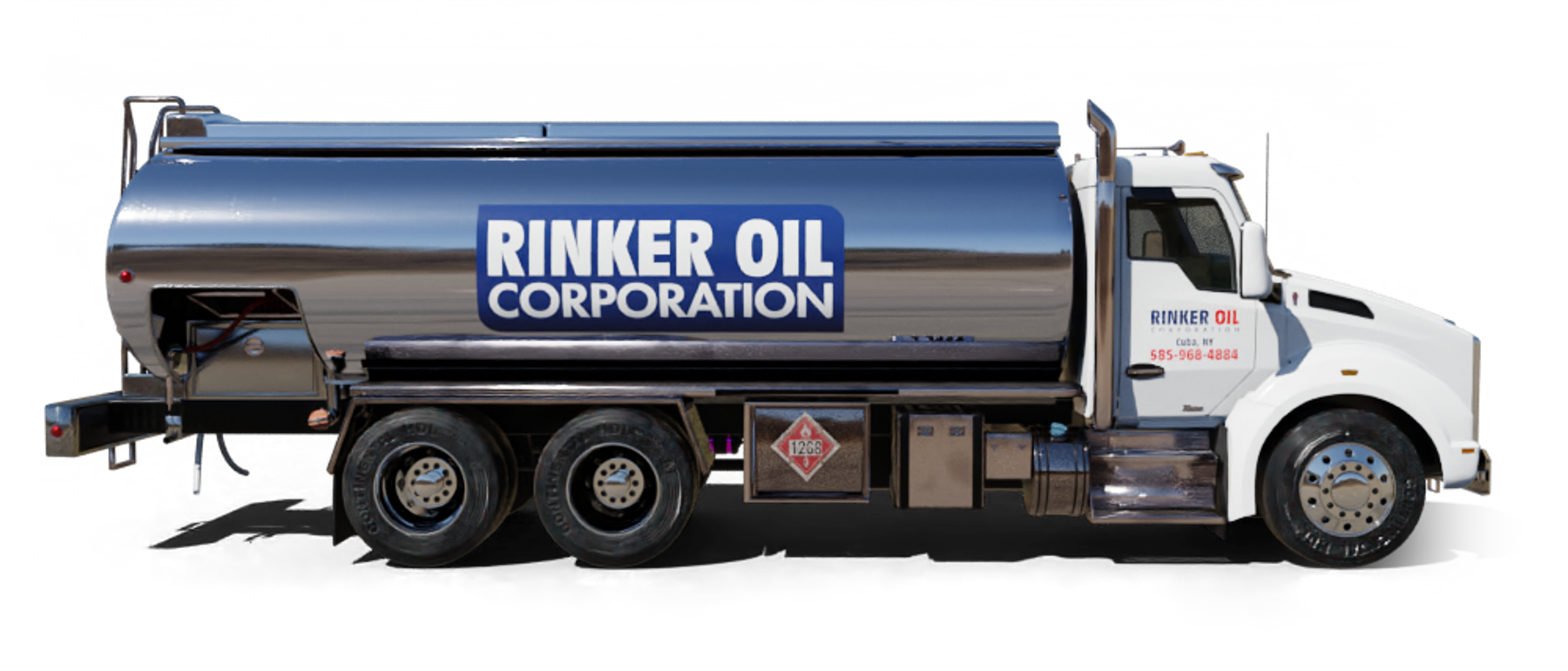 Ringhoff's Fuel Oil Heating Oil Truck Ringhoff's Fuel Oil residential home heating oil truck with a brown shingle church in East Moriches, Long Island, New York delivering fuel oil.