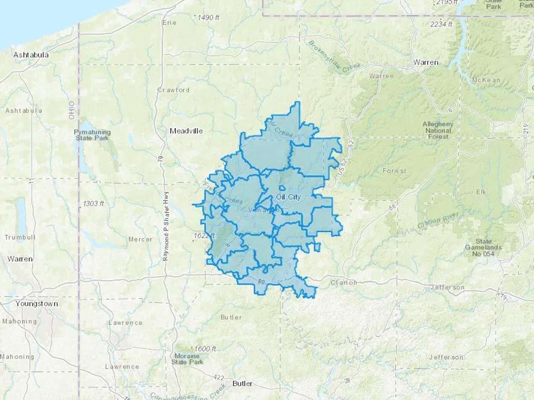 Heath Oil Inc Cash Heating Oil Delivery Map Map With The Heath Oil Inc Heating Oil Delivery Area Shaded In Blue