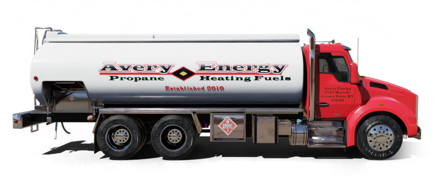 Ben Oil Heating Oil Truck Ben Oil residential home heating oil truck in a recreational area with bike racks and snow plows in Lindenhurst, Long Island, New York delivering fuel oil.