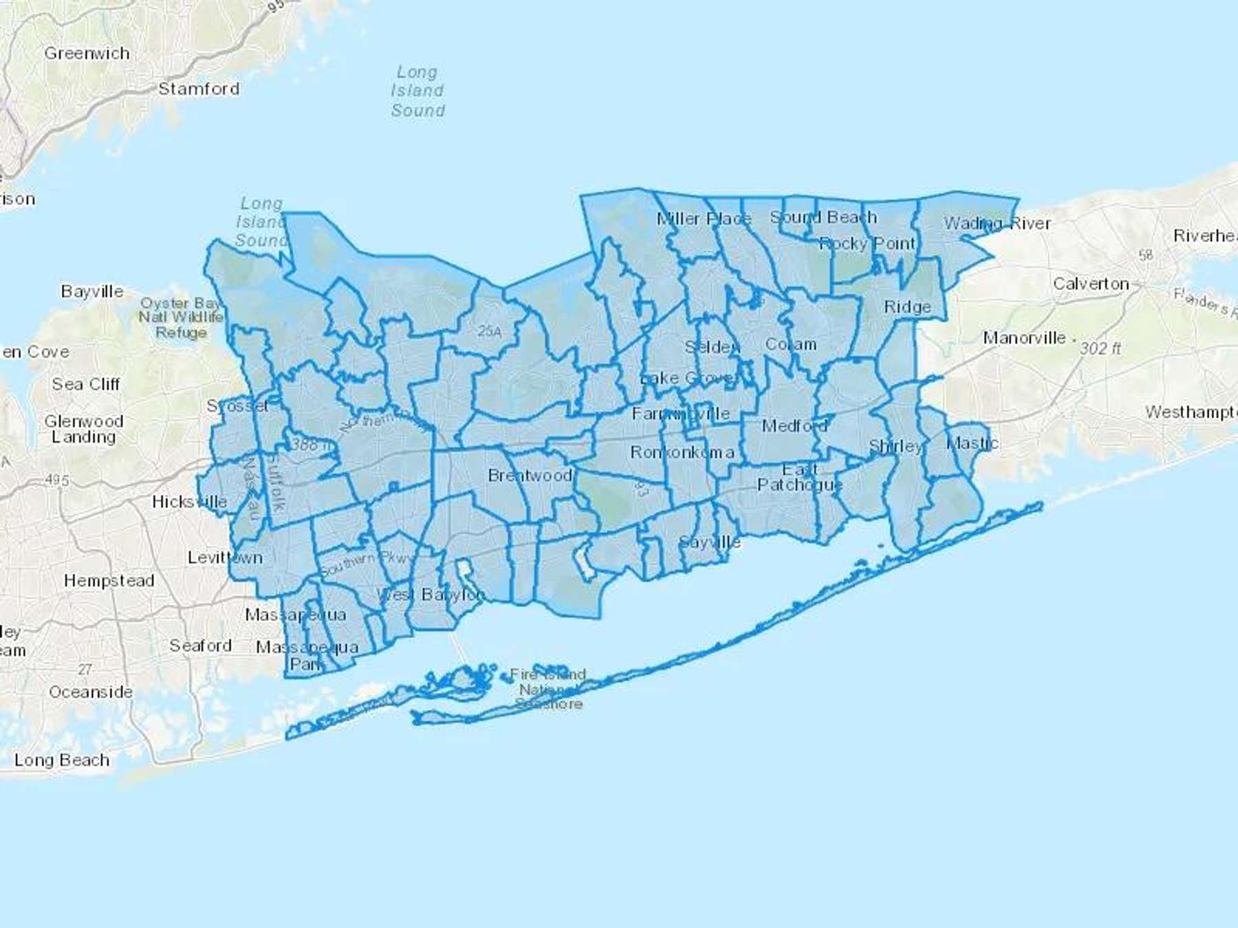 A Sforza & Sons Inc Consolidated Fuel Cash Heating Oil Delivery Map Map With The A Sforza & Sons Inc Consolidated Fuel Heating Oil Delivery Area Shaded In Blue