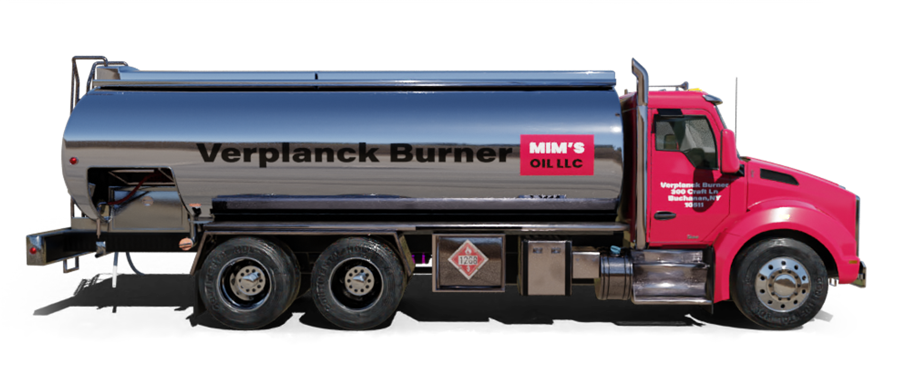 W.C. Esp Heating Oil Truck  W.C. Esp residential home heating oil truck on a cloudy afternoon in Bridgehampton, Long Island, New York delivering fuel oil.