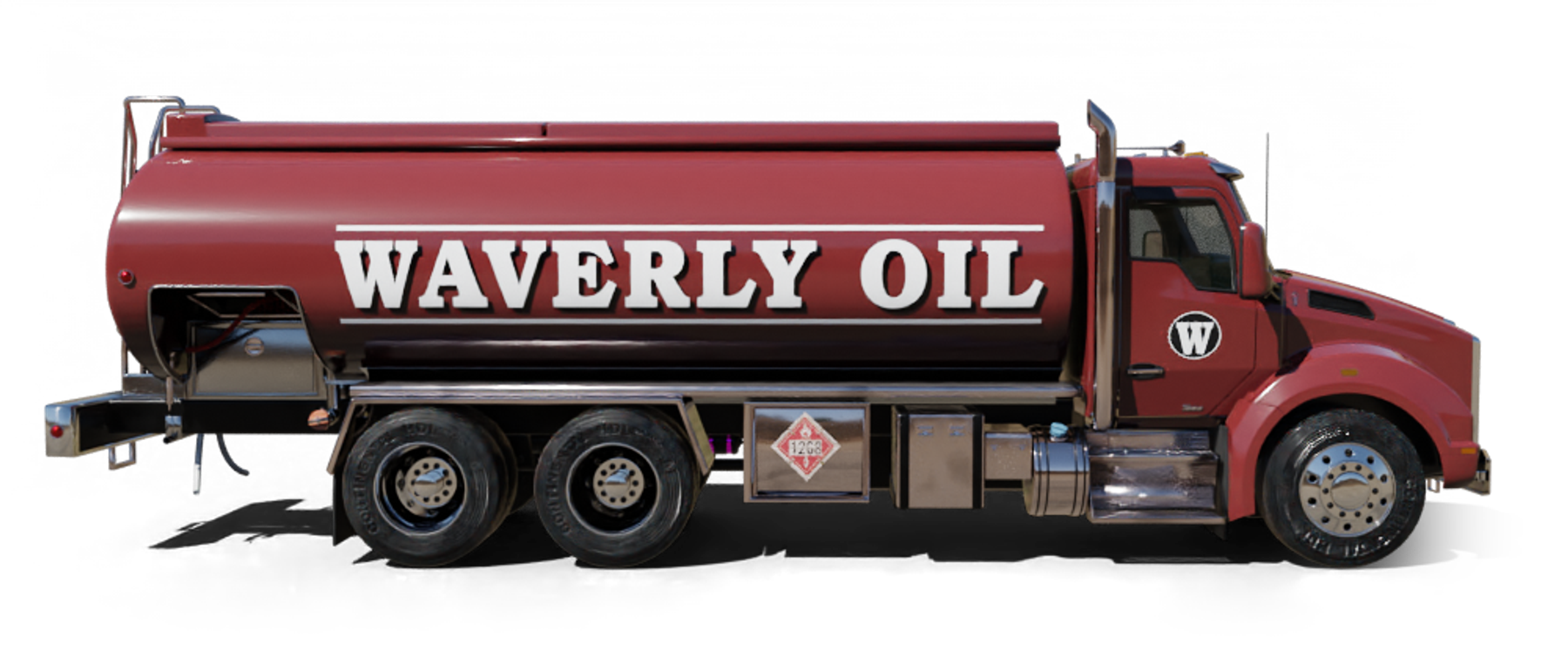 Pioneer Valley Heating Oil and Propane Truck parked at riverside Pioneer Valley Heating Oil and Propane Truck parked at riverside