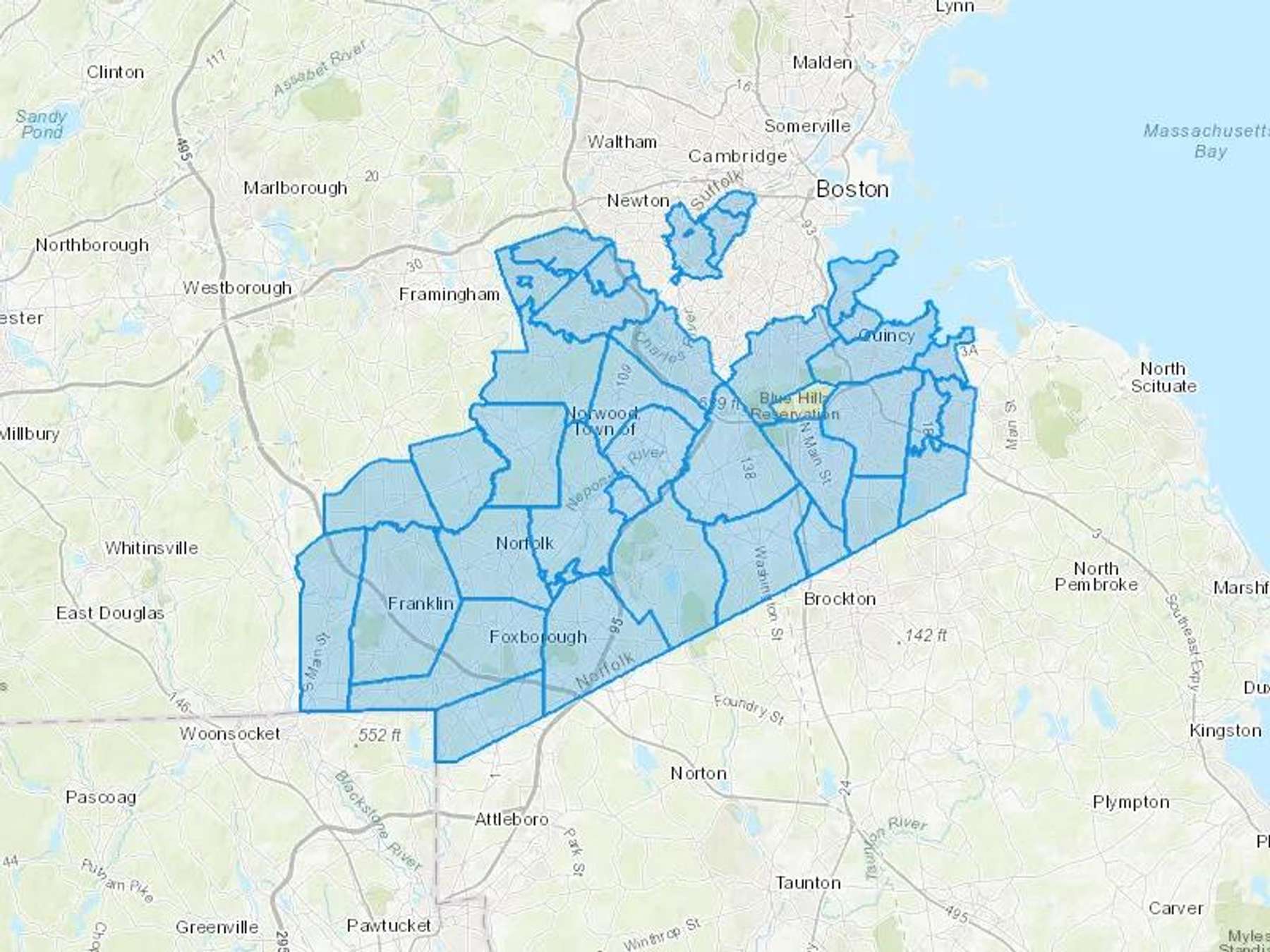 Cleveland Fuel Oil Inc Cash Heating Oil Delivery Map Map With The Cleveland Fuel Oil Inc Heating Oil Delivery Area Shaded In Blue