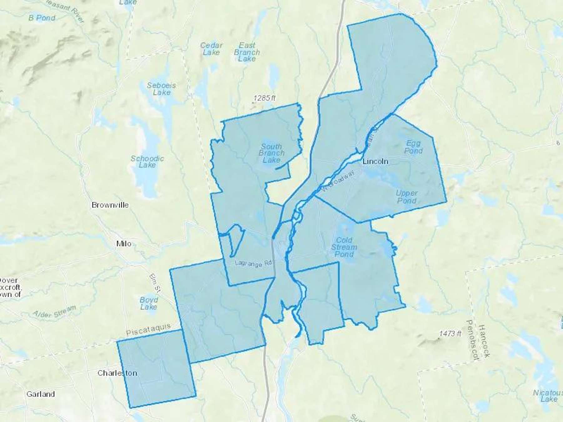 RH Foster Energy Cash Heating Oil Delivery Map Map With The RH Foster Energy Heating Oil Delivery Area Shaded In Blue