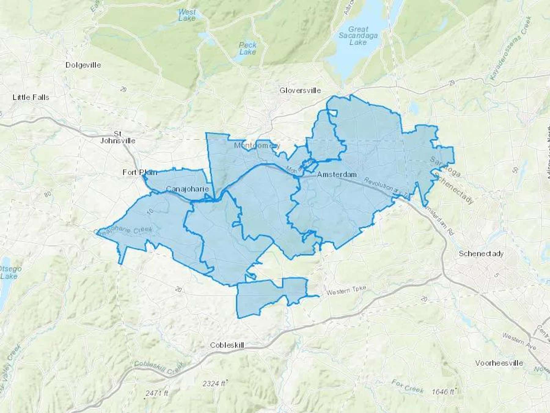Young Home Heating Fuels LLC Cash Heating Oil Delivery Map Map With The Young Home Heating Fuels LLC Heating Oil Delivery Area Shaded In Blue