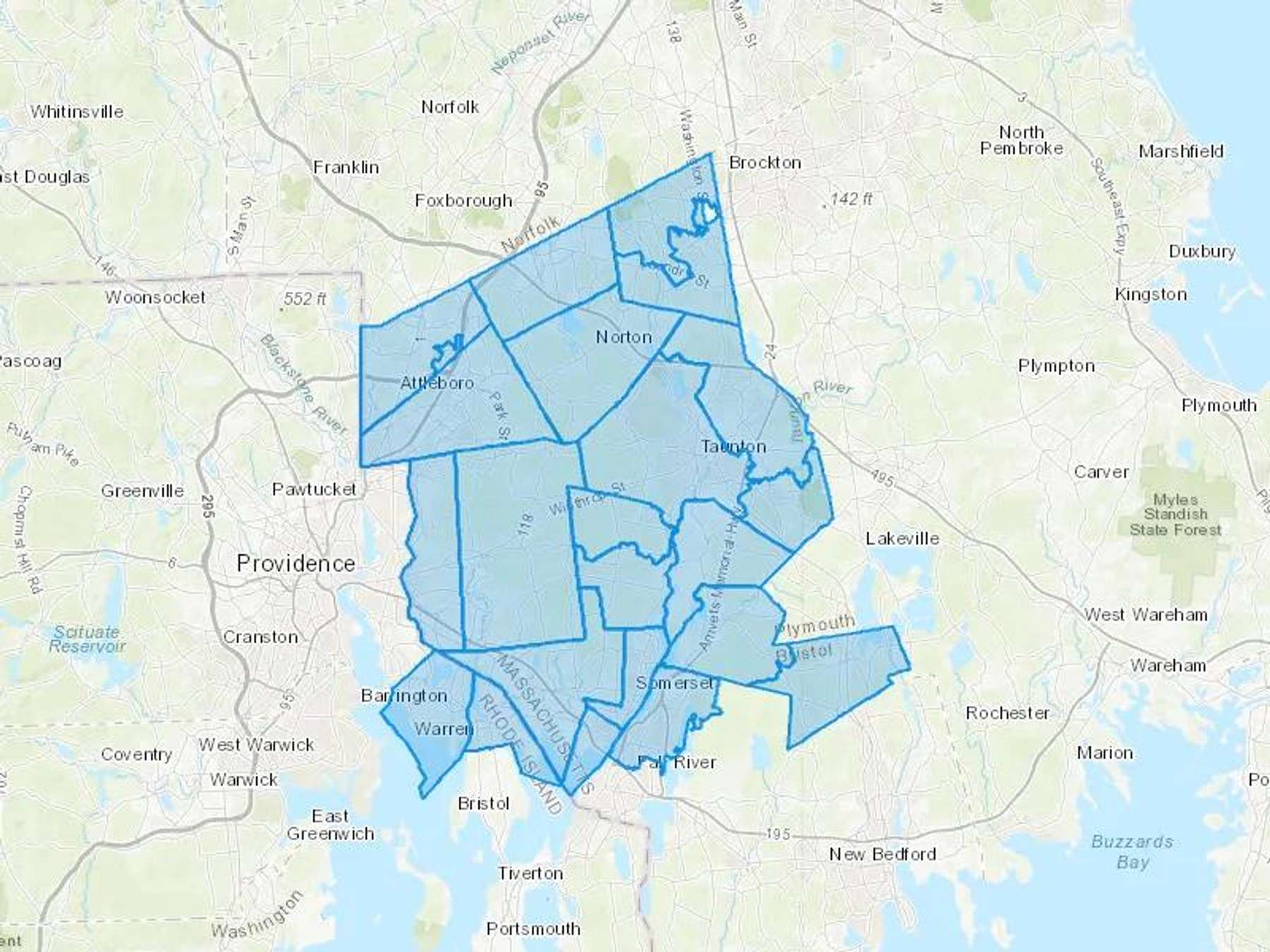 Eastern Petroleum Cash Heating Oil Delivery Map Map With The Eastern Petroleum Heating Oil Delivery Area Shaded In Blue