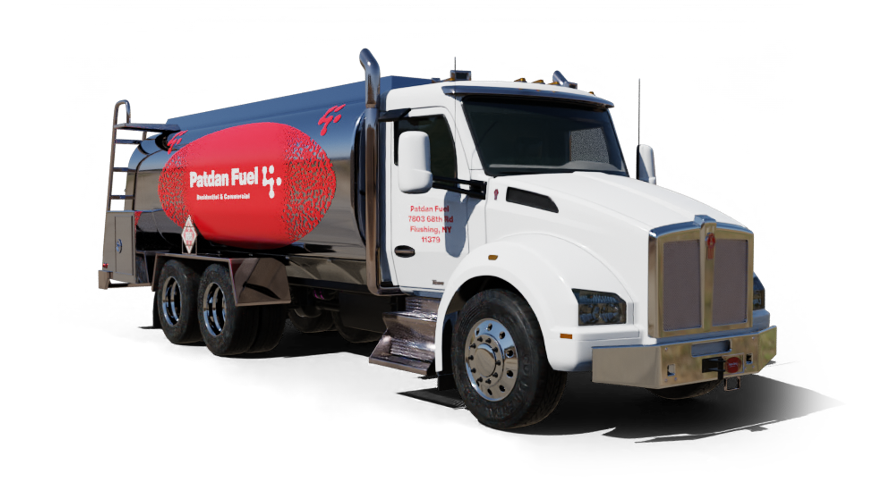 Precision Heating Heating Oil Truck Precision Heating residential home heating oil truck on Wantagh Ave in Levittown, Long Island, New York delivering fuel oil.