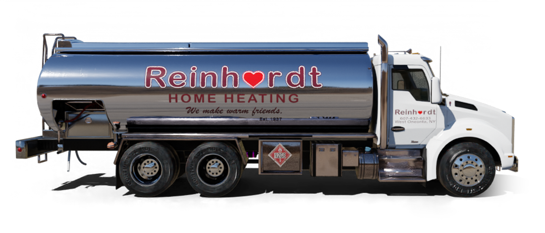 Quogue Sinclair Fuel Heating Oil Truck Quogue Sinclair Fuel residential home heating oil truck parked in front of a white tudor mansion on Weald Road in Brentwood, Long Island, New York delivering fuel oil.