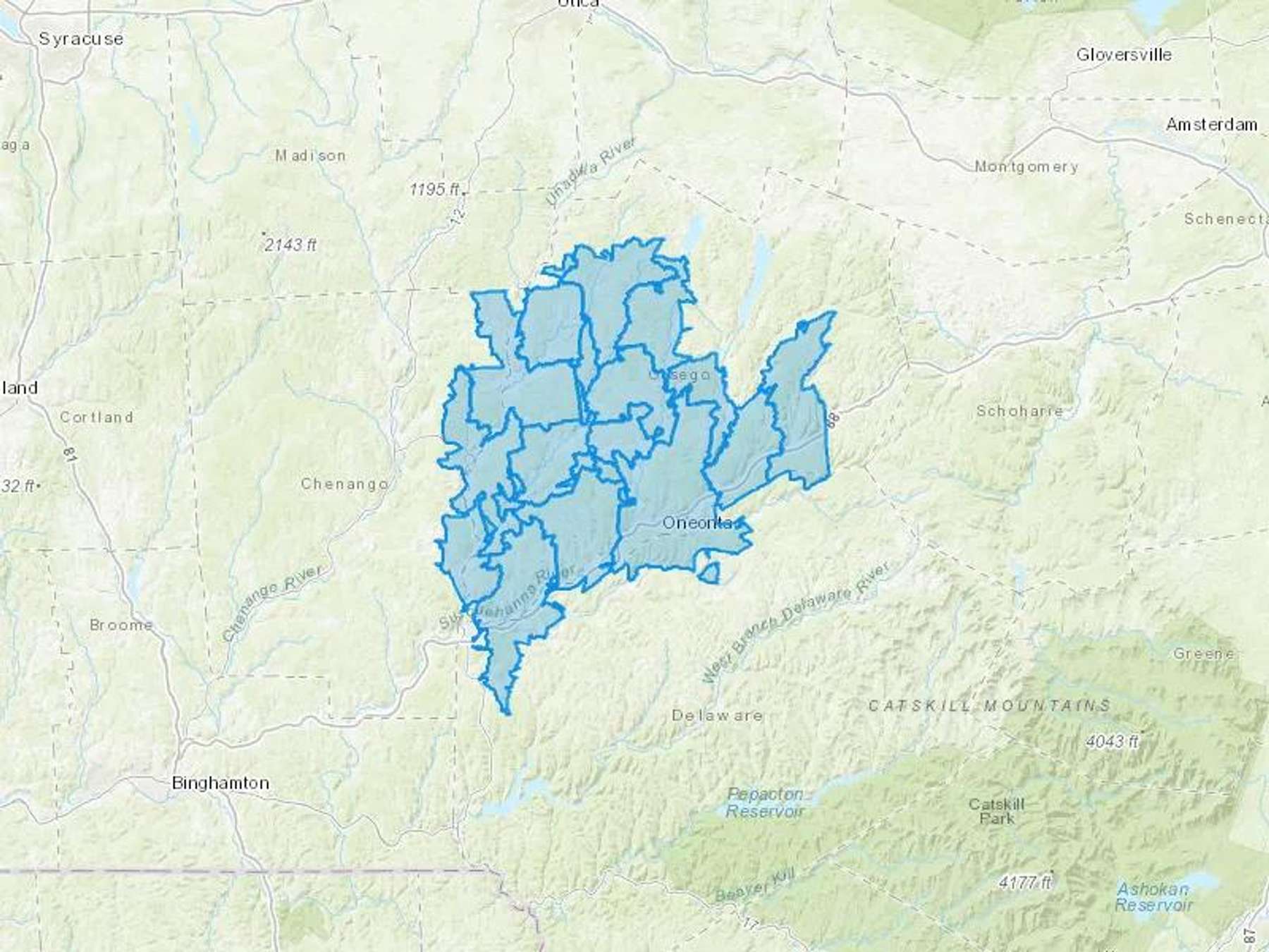 Reinhardt Corp Cash Heating Oil Delivery Map Map With The Reinhardt Corp Heating Oil Delivery Area Shaded In Blue