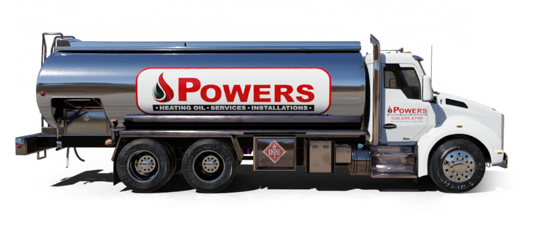 Pioneer Valley Heating Oil and Propane Truck parked at riverside Pioneer Valley Heating Oil and Propane Truck parked at riverside