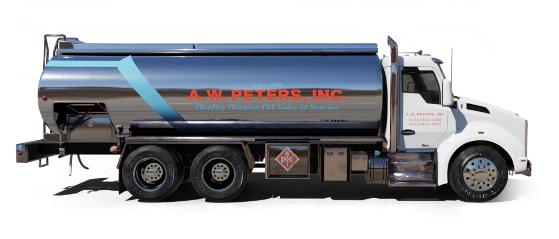 Pazienzas Bay Heating Oil Truck Pazienzas Bay residential home heating oil truck parked in front of the fire department in Holtsville, Long Island, New York delivering fuel oil.