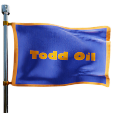 Todd Oil Heating Oil Prices Flag Photo of Todd Oil flag denoting best heating oil prices the company offers
