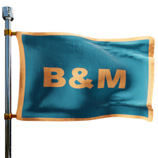 B&M Oil and Gas Heating Oil Prices Flag Photo of B&M Oil and Gas flag denoting best heating oil prices the company offers