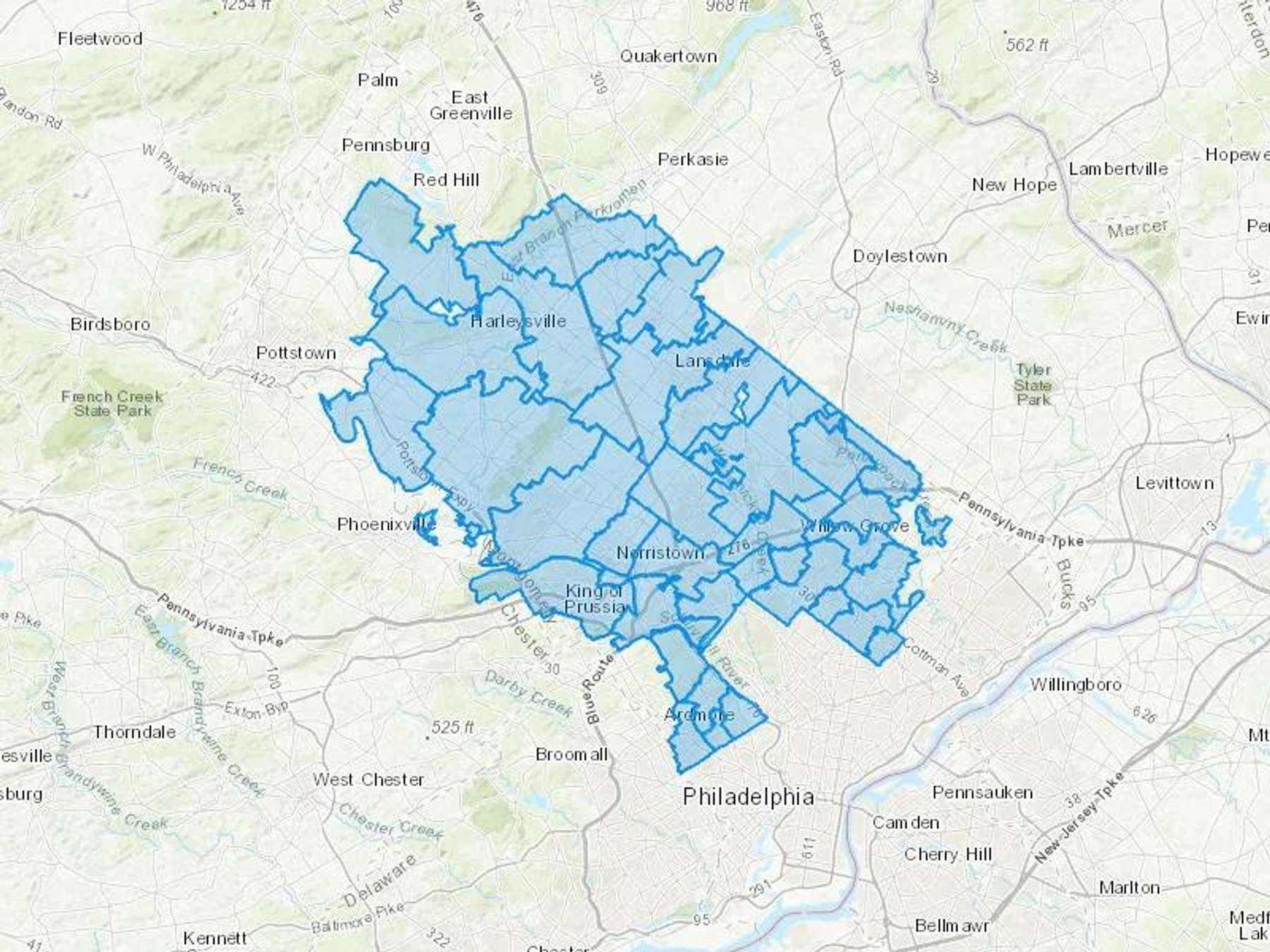 Jay Gress Inc Cash Heating Oil Delivery Map Map With The Jay Gress Inc Heating Oil Delivery Area Shaded In Blue