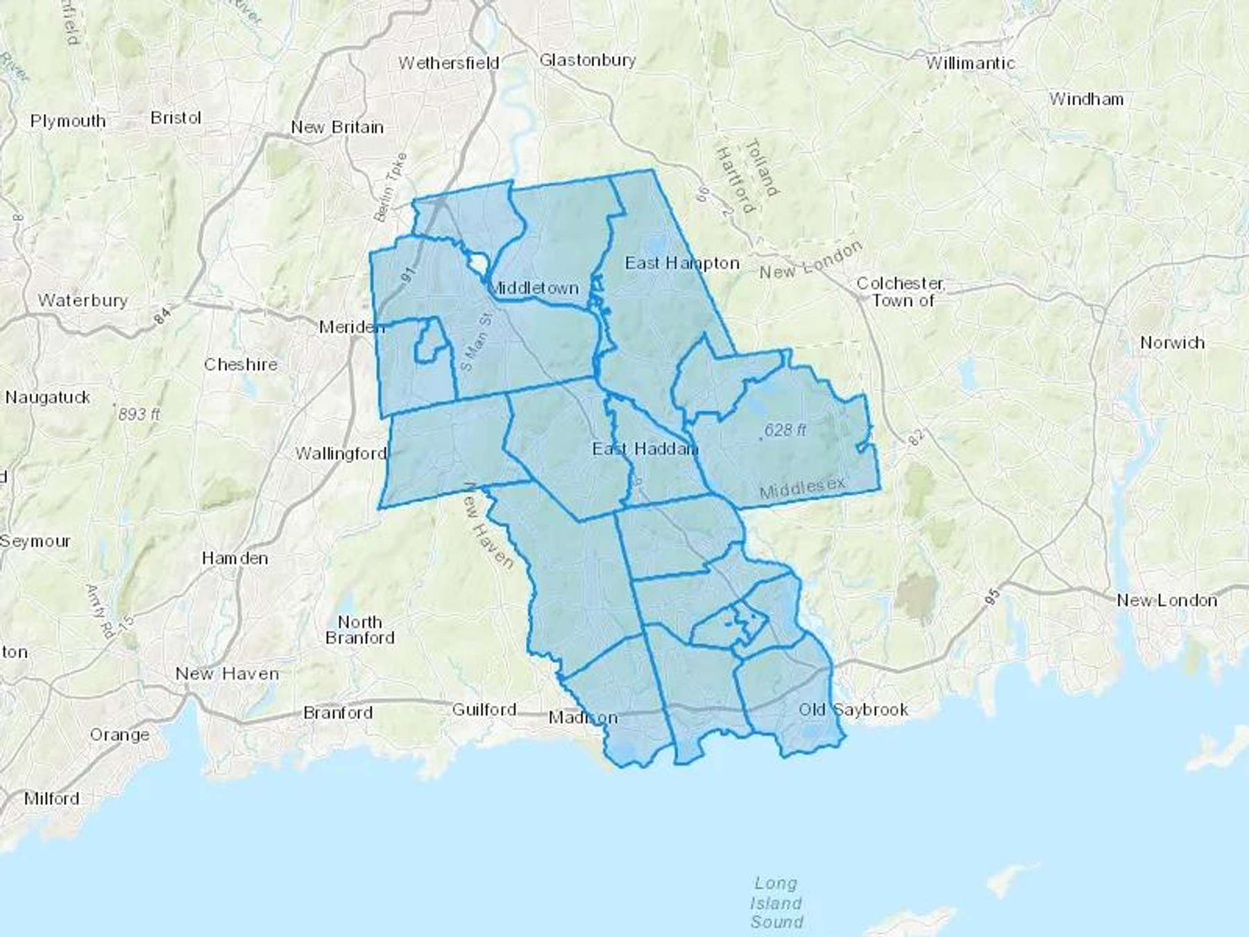 Foley Furnace Inc Cash Heating Oil Delivery Map Map With The Foley Furnace Inc Heating Oil Delivery Area Shaded In Blue