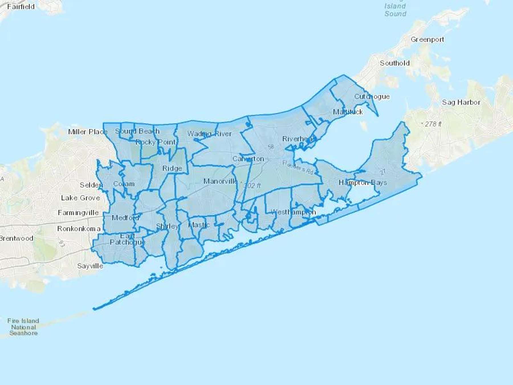 Hurricane Fuel Oil Inc Cash Heating Oil Delivery Map Map With The Hurricane Fuel Oil Inc Heating Oil Delivery Area Shaded In Blue