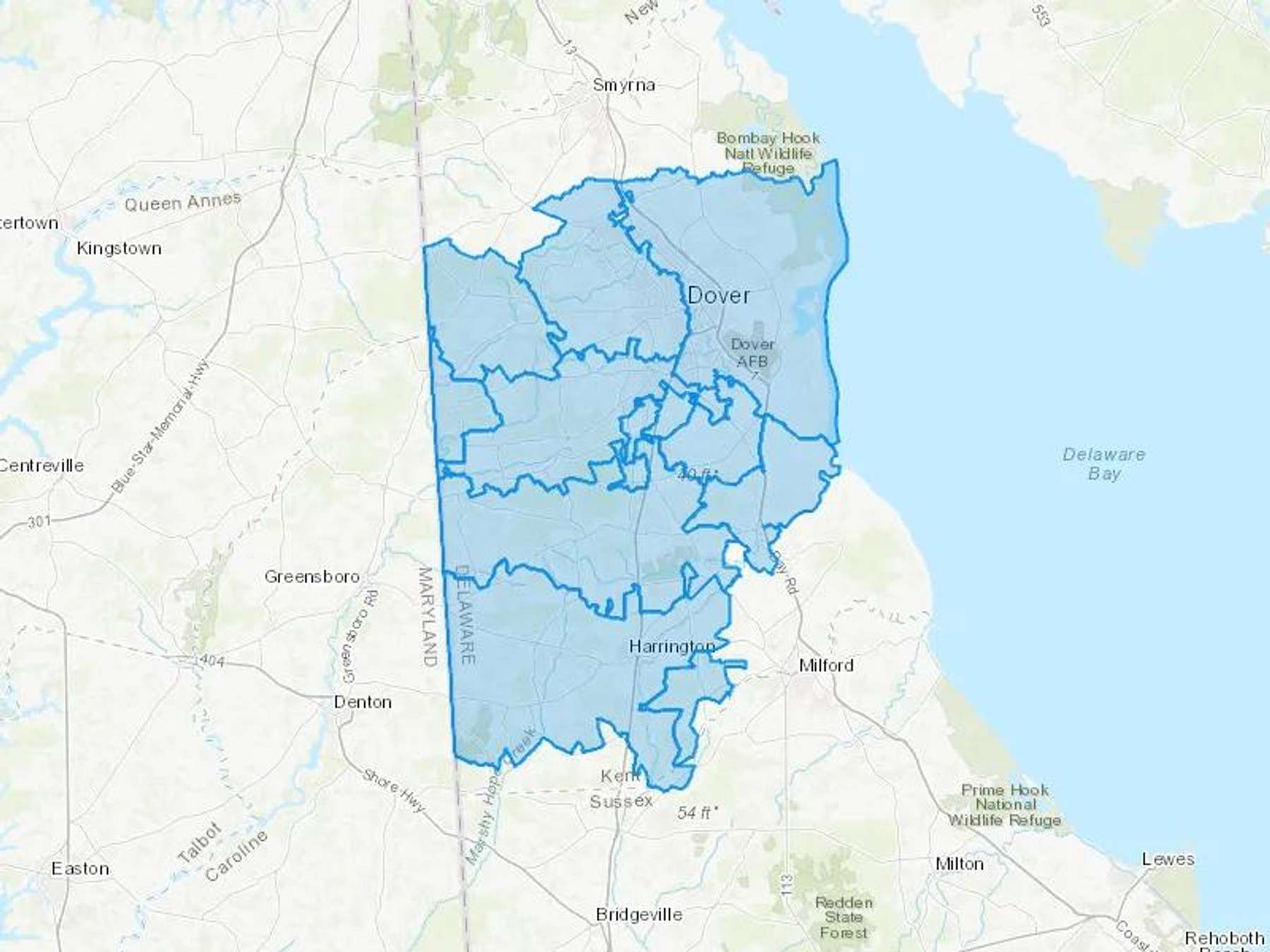 PepUp Inc Cash Heating Oil Delivery Map Map With The PepUp Inc Heating Oil Delivery Area Shaded In Blue