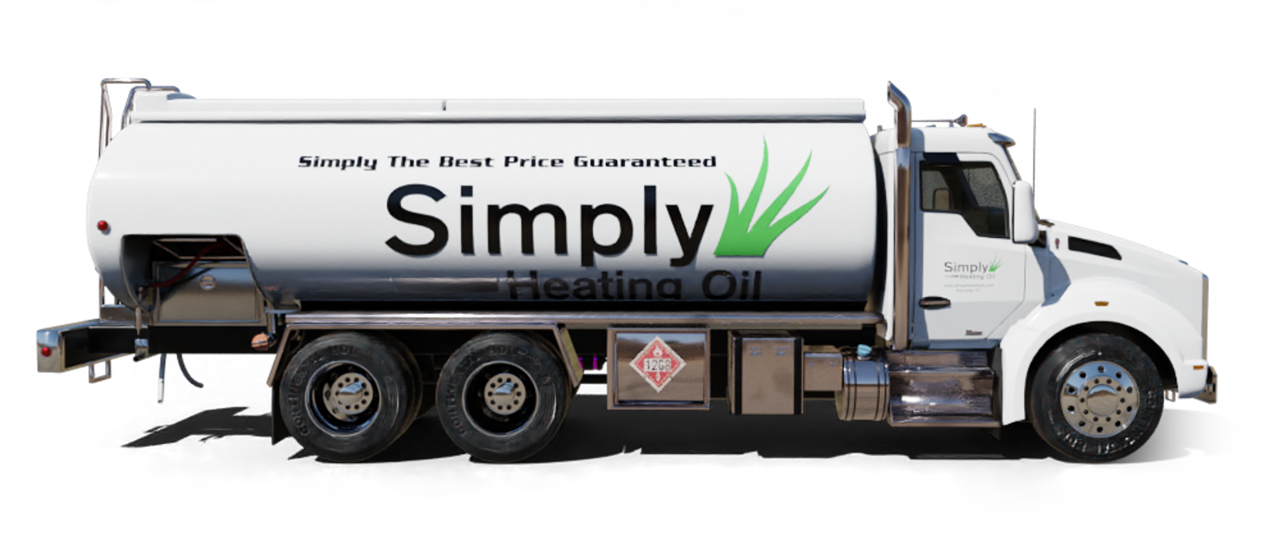 Unique Fuel Oil Heating Oil Truck Unique Fuel Oil residential home heating oil truck at the entrance portico in Brentwood, Long Island, New York delivering fuel oil.