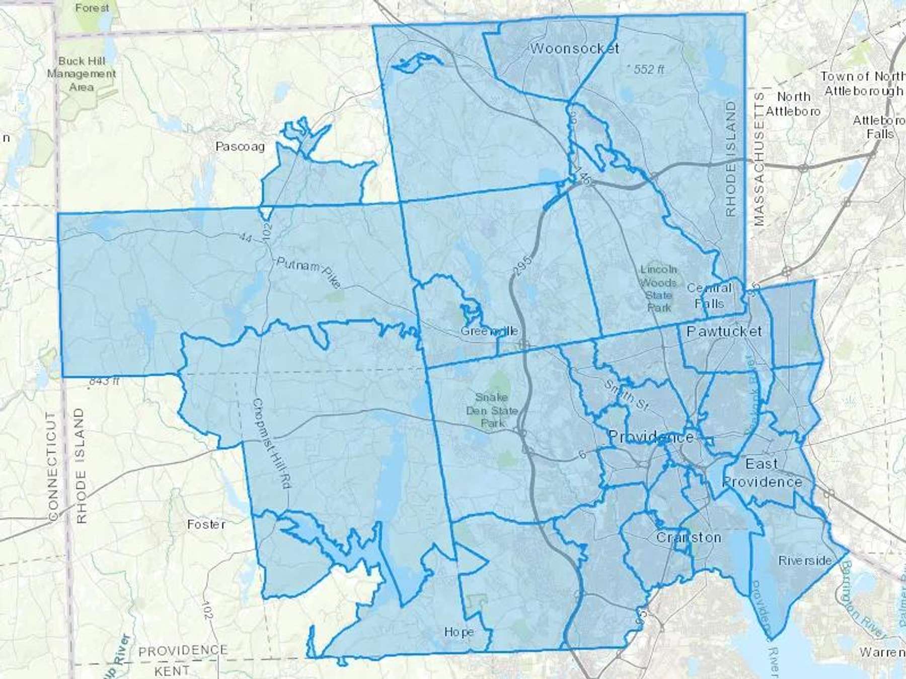 Ferreira Oil Inc Cash Heating Oil Delivery Map Map With The Ferreira Oil Inc Heating Oil Delivery Area Shaded In Blue