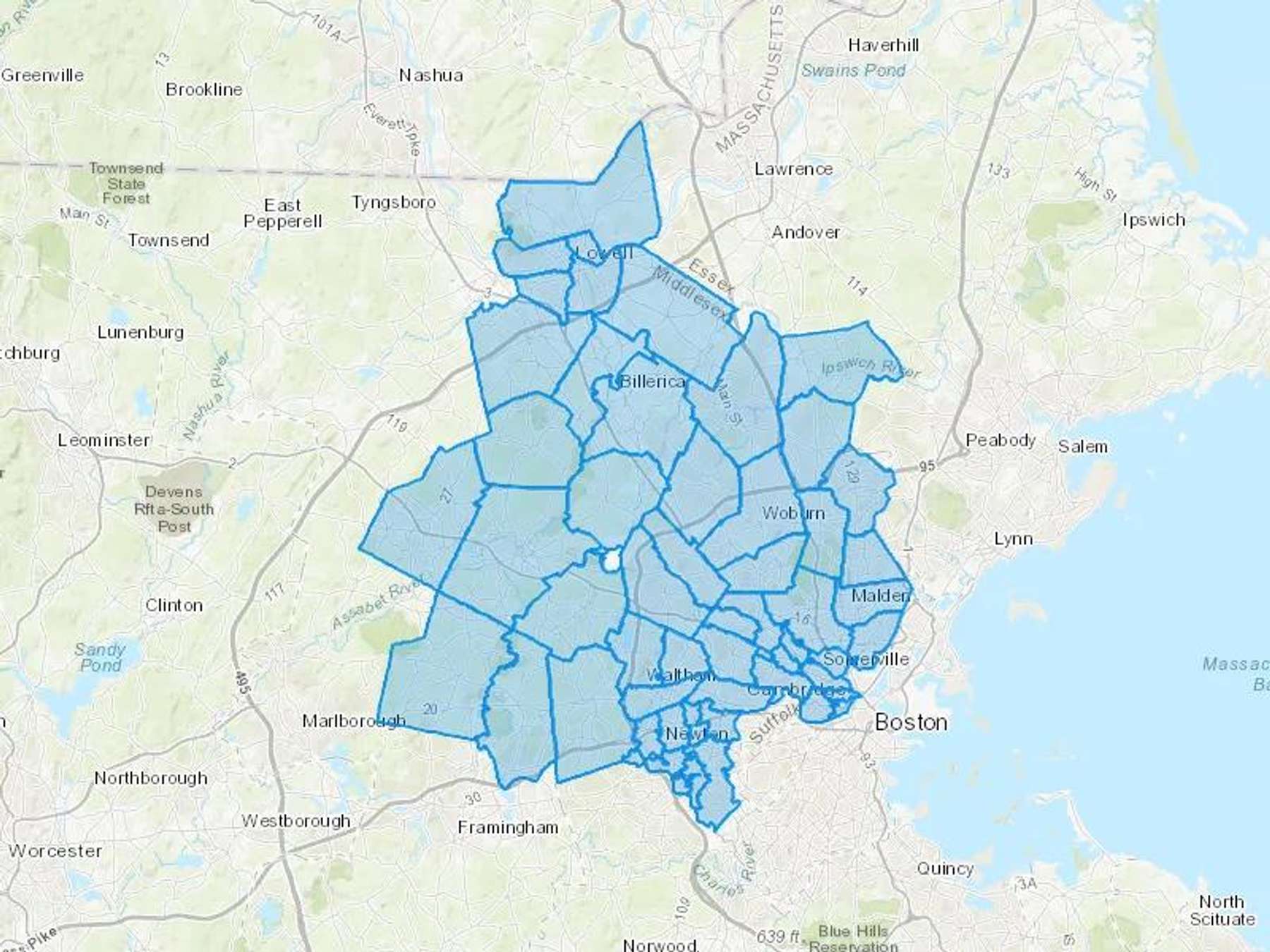 Hilltop Fuel Co Cash Heating Oil Delivery Map Map With The Hilltop Fuel Co Heating Oil Delivery Area Shaded In Blue