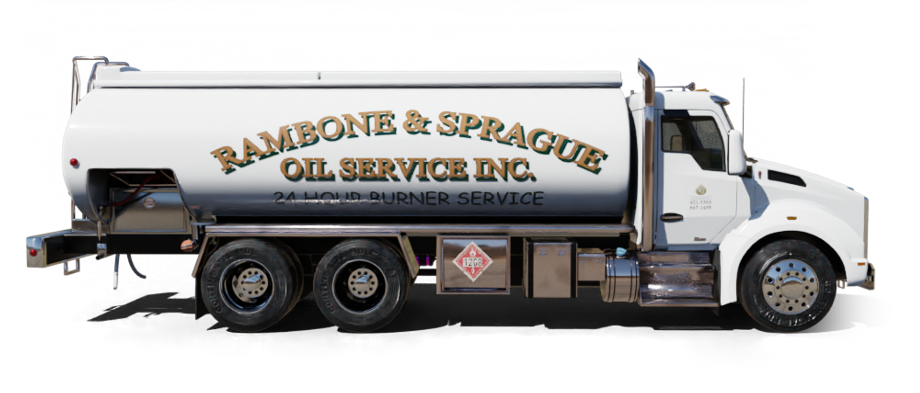 Pioneer Valley Heating Oil and Propane Truck parked at riverside Pioneer Valley Heating Oil and Propane Truck parked at riverside