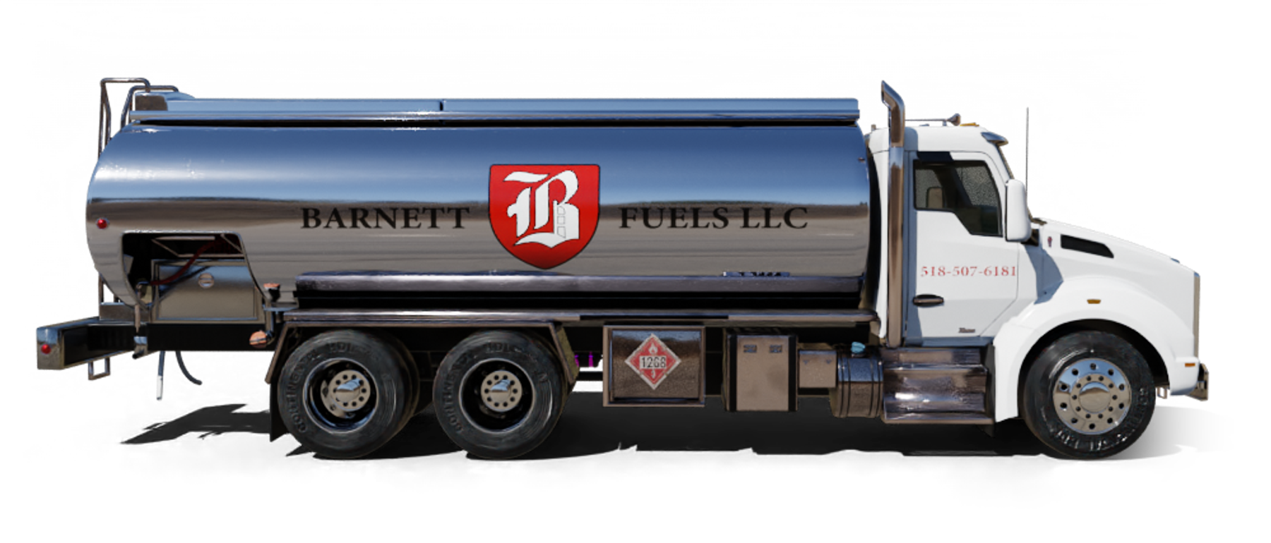 Ben Oil Heating Oil Truck  Ben Oil residential home heating oil truck in a recreational area with bike racks and snow plows in Lindenhurst, Long Island, New York delivering fuel oil.