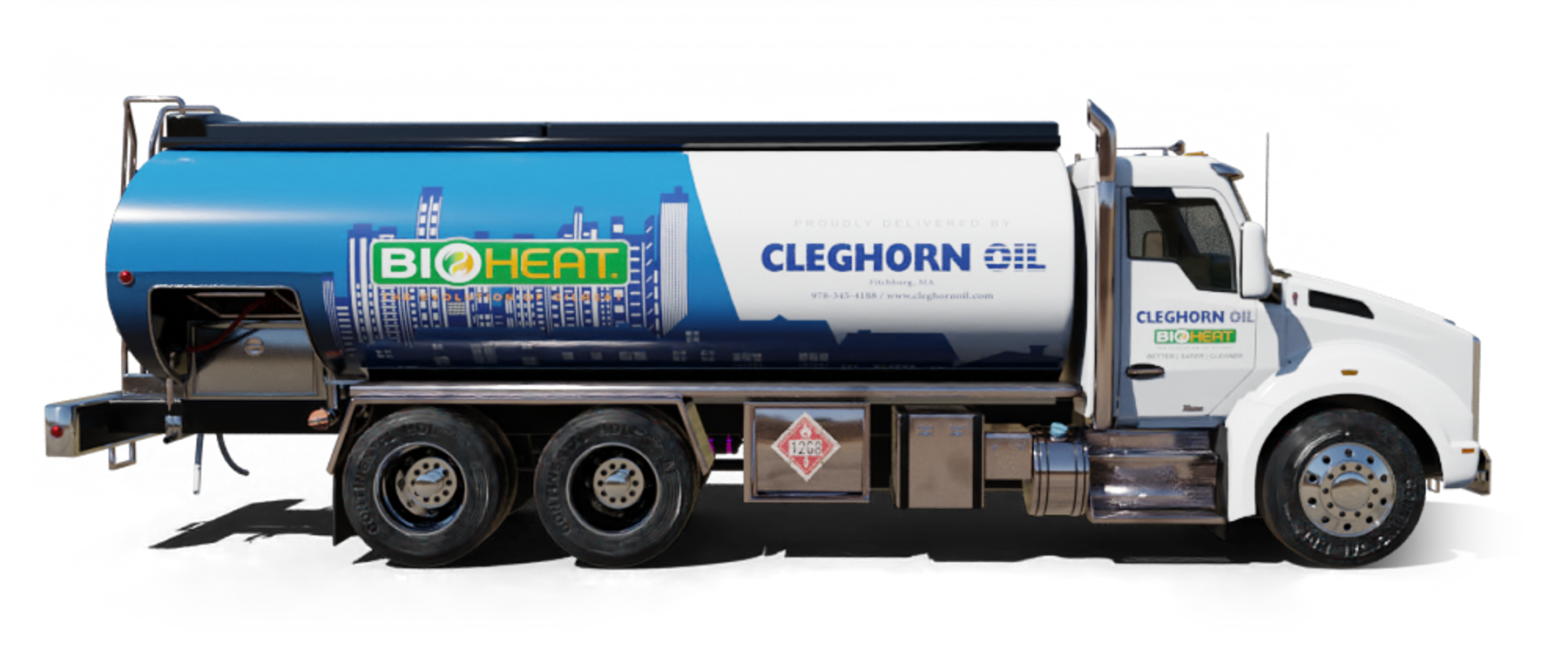 Eagle Heating Service Heating Oil Truck  Eagle Heating Service residential home heating oil truck in Memorial Circle in Bethpage, Long Island, New York delivering fuel oil.