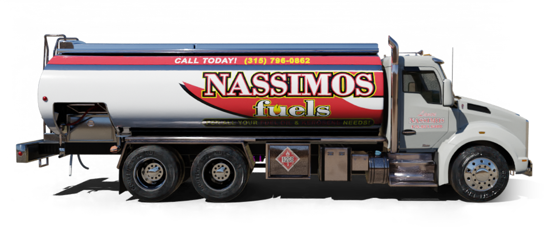 W.C. Esp Heating Oil Truck  W.C. Esp residential home heating oil truck on a cloudy afternoon in Bridgehampton, Long Island, New York delivering fuel oil.