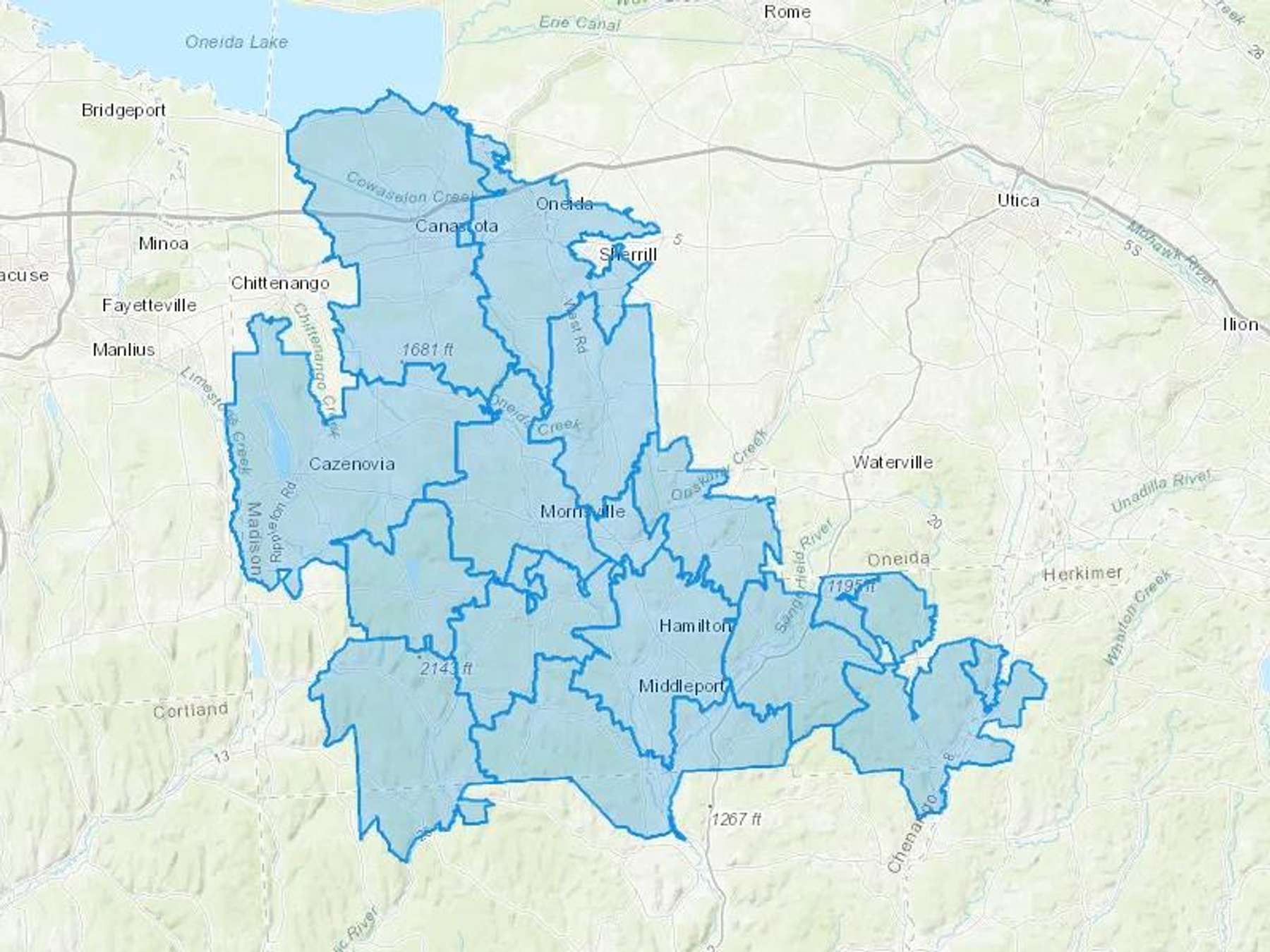 Nassimos Enterprises LLC Cash Heating Oil Delivery Map Map With The Nassimos Enterprises LLC Heating Oil Delivery Area Shaded In Blue